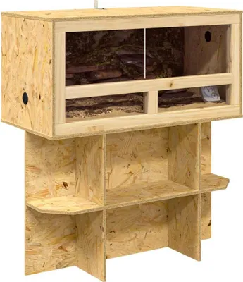 Zdjęcie produktu dla vidaXL Terrarium brązowe 80 x 40 x 90 cm OSB