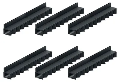 Produktbild von 6x1m ACO Hexaline 2.0 Entwässerungsrinne Schlitzaufsatz Kunststoff Rinne Bodenrinne Terrassenrinne