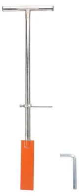 Image de Outil de plantation Dibble Bar avec pédale, poignée en T en acier inoxydable, lame en forme de bêche pour creuser, rempoter et jardiner
