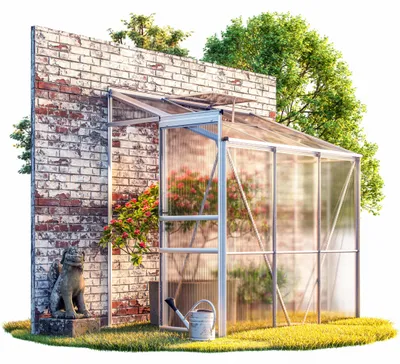 Obrázek produktu pro GARDEBRUK® Hliníkový boční skleník 3,8m³ 190x130cm Skleník Zahradní domek Chladicí rám Rostlinný domek Pěstování