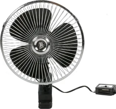 Produktbild von LKW-Ventilator 24 Volt, mit Cliphalterung, An/Aus-Schalter mit 2 Geschwindigkeitsstufen, oszillierend, kipp- und drehbar, (HxØ) ca. 30 x 22 cm