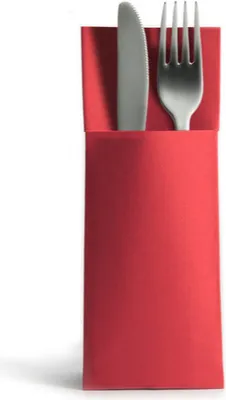 Produktbild von 1250 Airlaid Besteckservietten Bestecktaschen rot