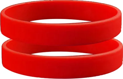 Produktbild von 2 Stück modische Silikon-Armbänder, einfarbige Sport-Design-Armbänder-Rot