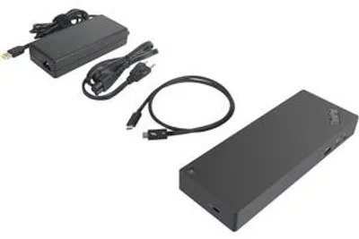 Produktbild von Lenovo 40AN0135IT, Kabelgebunden, Thunderbolt 2, Schwarz, Rot, Lenovo, ThinkPad X1 Yoga 2nd Gen ThinkPad X1 Yoga 3rd Gen ThinkPad T570 ThinkPad P51s ThinkPad T580..., Gleichstrom