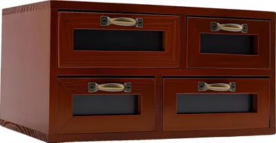 Produktbild von Schreibtischorganizer, Retro-Design, Vielseitige Aufbewahrung, Dunkelbraun
