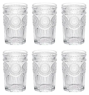 Obrázok produktu pre Sada 6 romantických pohárov na vodu, objem 350 ml