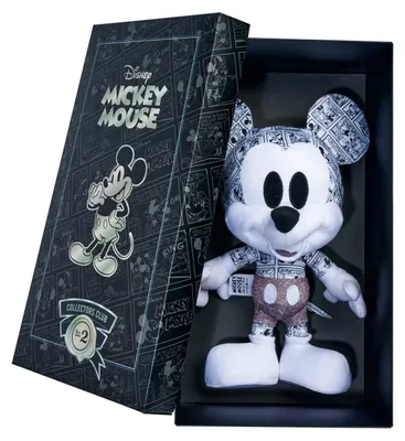 Produktbild von Simba 6315870275 - Disney Comic Mickey Mouse, Sammler Plüschtier in Geschenkbox, Nr. 2 der Kollektion von 12, Amazon Exclusiv, 35cm Plüschfigur, Sammlerstück, ab den ersten Lebensmonaten geeignet