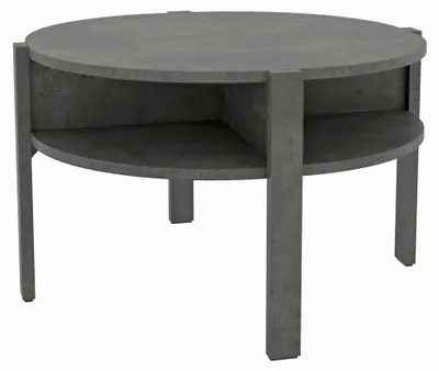 Couchtisch TOBAGO rund Ø 75 cm Betonoptik dunkelgrau von Forte