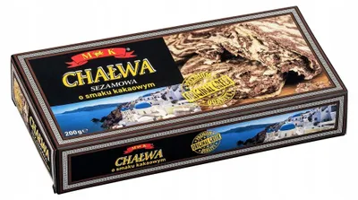 Zdjęcie produktu dla Chałwa sezamowa smak kakaowy 200g MK