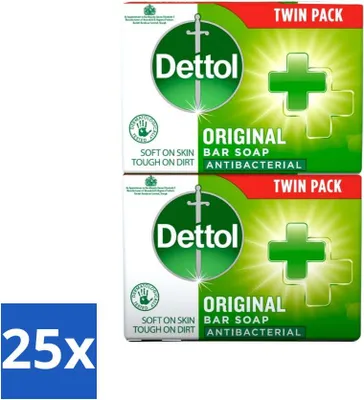 Image de Pastilles de savon Dettol - Original - Antibactérien - 2x 100g pastilles de savon - Pack avantage - 25 pièces