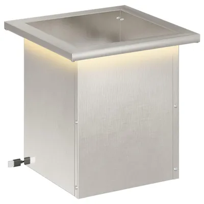 Produktbild von Garten-Pflanzkübel mit LED Silber 30 x 30 x 30 cm Edelstahl