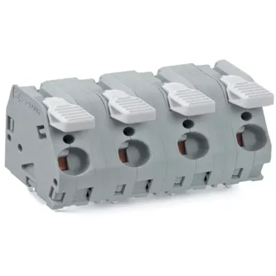 Produktbild von WAGO Federkraftklemmblock 6.00 mm² Polzahl 4 2706-304 WAGO Grau 25 St.