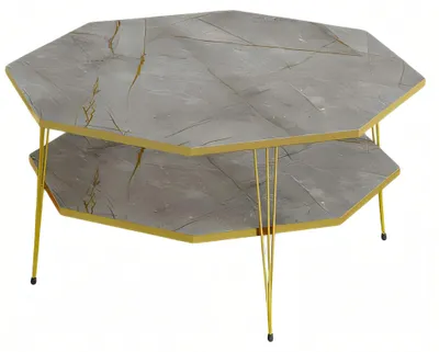 Image de Table basse grise contemporaine en bois
