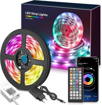 Obrázok produktu pre Bluetooth LED pásik 15 m s diaľkovým ovládaním a aplikáciou – synchronizácia s hudbou