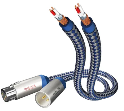Produktbild von Inakustik 00405007, XLR, Männlich, XLR, Weiblich, 0,75 m, Blau, Silber