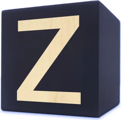 Immagine prodotto di Cubo di legno per lettere, 5 x 5 cm, nero, lettera Z