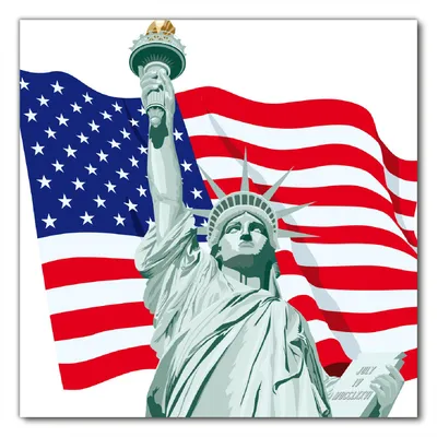 Produktbild von Wallario selbstklebende Möbelfolie/ Tischdecke für Innen und Außen, Größe: 80 x 80 cm - Freiheitsstatue USA