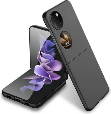 Produktbild von Conie Kunststoff Schutzhülle für Huawei P50 Pocket Tasche Hard Case Cover Bumper Hartplastik Hülle in Schwarz matt