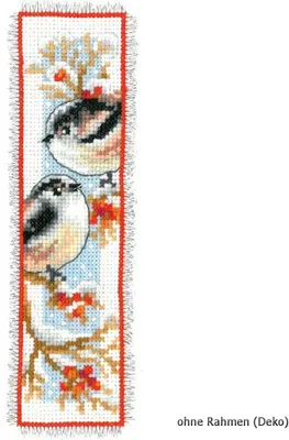 Imagen del producto de Conjunto de 2 marcapáginas Vervaco, diseño "Colibríes y bayas"