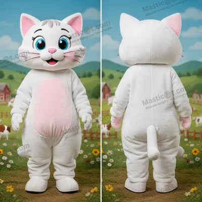 Imagen del producto de Mascota MASTICOT de gato blanco, esponjoso y juguetón