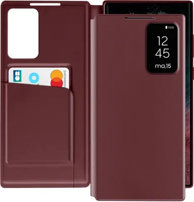 Image de Avizar, coque à rabat pour Samsung Galaxy S22 Ultra, bordeaux