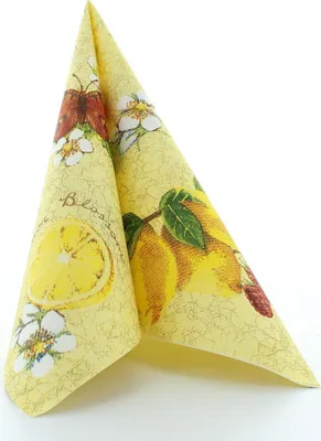 Produktbild von Airlaid Serviette Lemon, 40 x 40 cm, 50 Stück - Mank