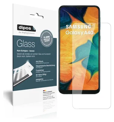 Produktbild von 2x Schutzfolie für Samsung Galaxy A40s - Anti-Shock 9H Folie dipos Glass Kunststoffglas