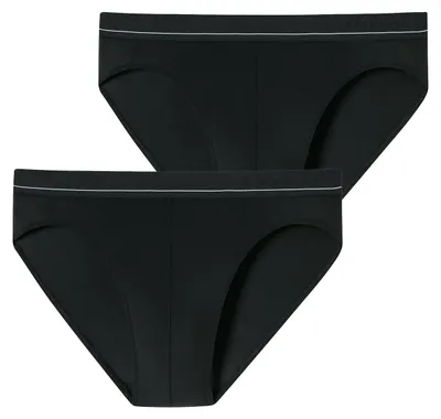 Zdjęcie produktu dla Schiesser Męskie slipy 2-pak Rio - Pure Micro - Czarne - Rozmiar M