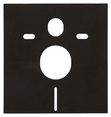 Productafbeelding van CERANO - Geluidsisolerende plaat voor hangtoilet - zwart, mat - 42x39 cm