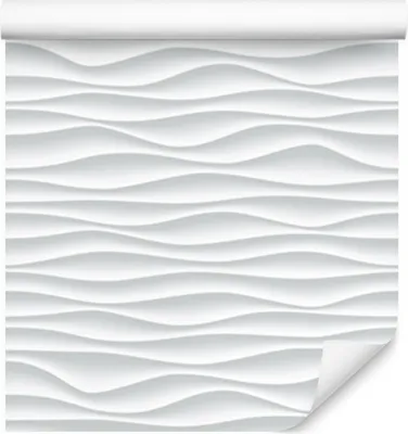 Produktbild von 10m VLIES TAPETE Rolle Wei§e WELLEN 3D Geometrisches Muster 6396