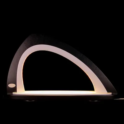 Produktbild von Leerbogen asymmetrisch schwarz/weiß (52x29,7cm) von Weigla Holzkunst