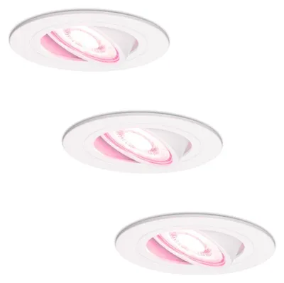 Produktbild von hoftronicsmart LED Einbaustrahler 3x 5,5W 345lm RGBWW GU10 Weiß IP20 Schwenkbar