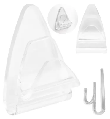Selbstklebende Haken, transparent, 2 Stück, 500 g Tragkraft