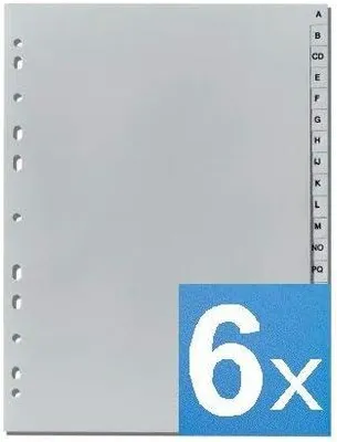 Produktbild von 5-Star Buchstabenregister "A-Z" DIN A4, volle Höhe, grau (6)