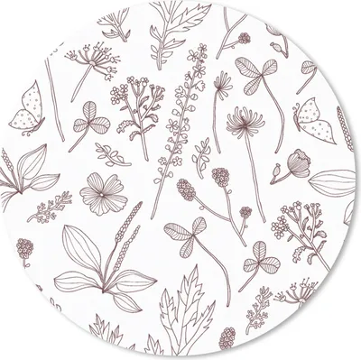 Produktbild von MuchoWow® Mauspad Mousepad Pflanzen - Muster - Blumen 40x40 cm - Mousepads - Maus Mat - Pad - Mausunterlage - Schreibtisch Accessoires