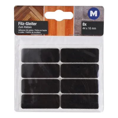 Immagine prodotto di 8x guide in feltro 44x16mm nero