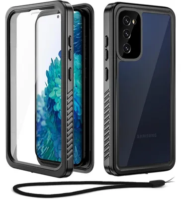Immagine prodotto di Custodia protettiva per Samsung Galaxy S20 FE (6,5") con  IP68, impermeabile, custodia blindata a 360° con protezione per lo schermo, colore nero