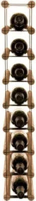 Zdjęcie produktu dla Modułowy stojak na wino VINOTECA MOD METAL | wys. x szer. x gł. 82,5x12,5x24,5 cm | 1x8 butelek | lite drewno sosnowe | olejowany brąz