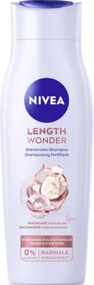 Obrázek produktu pro NIVEA Lenght Wonder, 250 ml, Šampon, Neprofesionální, Ženy, Poškozené vlasy, Všechny barvy