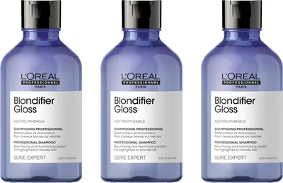Produktbild von Serie Expert Blondifier Gloss Glanz Shampoo 3x300 ml