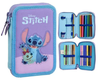 Productafbeelding van CERDÀ - Officiële set van twee Disney Stitch potloden - pennenhouder/etui
