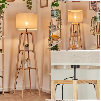Produktbild von Schiavonea Stehlampe aus Holz/Stoff in Natur/Beige