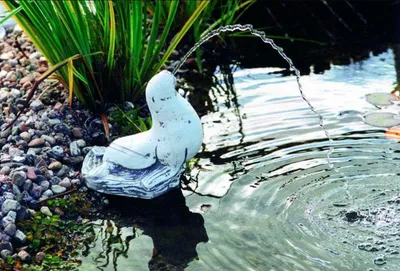 Immagine prodotto di Statuetta da giardino "Fontaine" 32cm statua da stagno in pietra fusa decorazione da giardino Nuovo 270