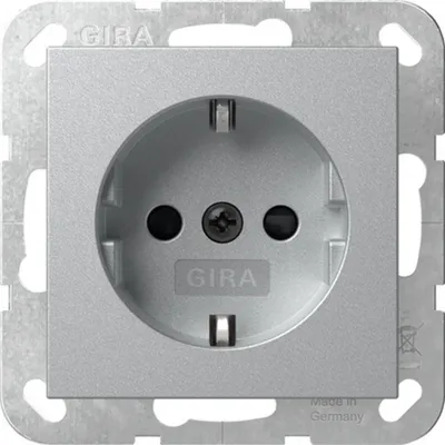 Produktbild von GIRA Steckdose SCHUKO 445326 SH System 55 F Alu