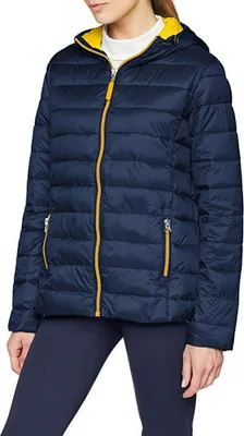 Produktbild von Result Urban Snowbird Damen Steppjacke mit Kapuze BC3254 (2XL) (Marineblau/Gelb)