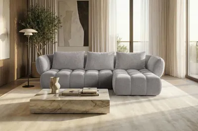 Image de Sofiland Savio Canapé d'Angle Lounge 250x168cm Droite beige-gris