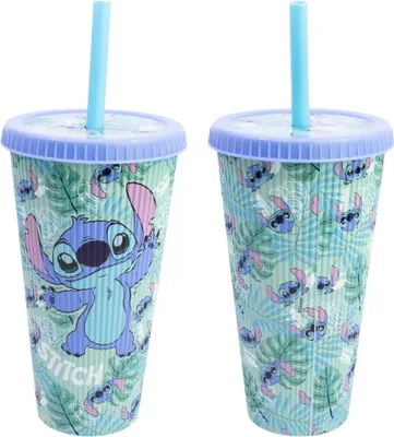 Produktbild von Disney Lilo und Stitch XL Kaffeebecher Becher To-Go Halm 790 ml