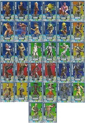 Produktbild von FA4 - Spar 7 - ALLE 32 Star Karten - Deutsch - Star Wars Force Attax - SERIE 4