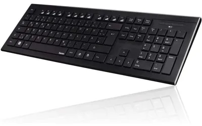 Obrázok produktu pre Hama Cortino, Plná veľkosť (100 %), Bezdrôtový, RF Wireless, QWERTZ, Čierna, Obsahuje myš