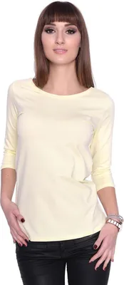 Immagine prodotto di Camicetta donna manica 3/4 con spalline incrociate, giallo-S/M 36/38